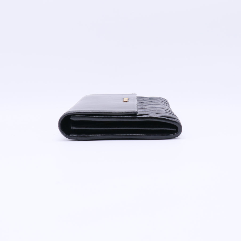 Miu Miu Matelasse Leather Flap Long Wallet W21633