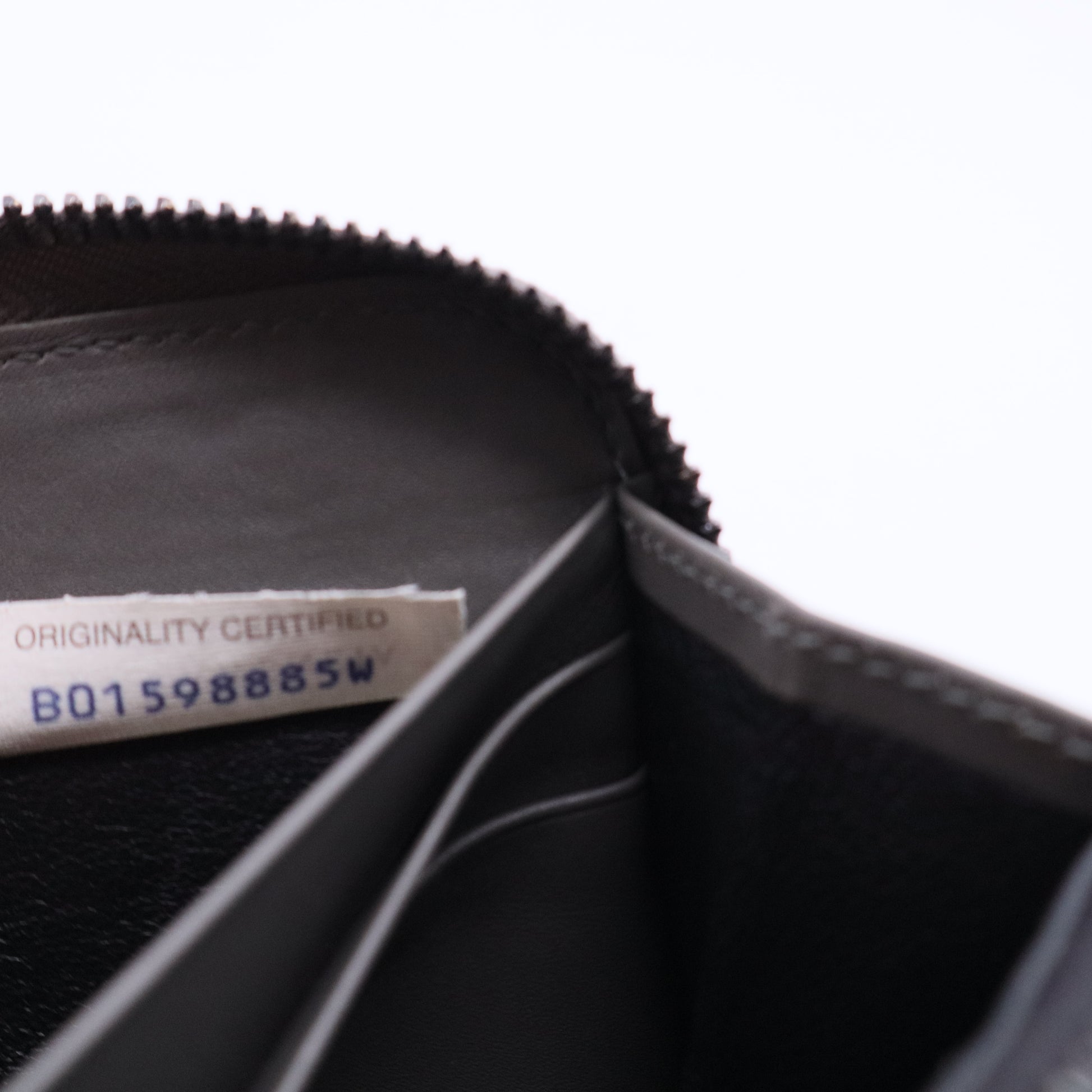 Grey Leather Long Wallet W20388
