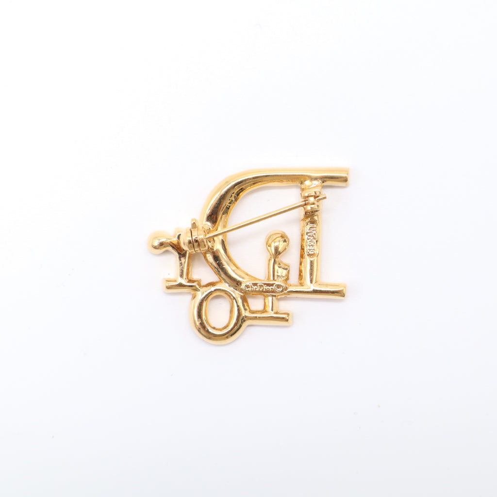 Dior Crystal Logo Brooch W21527