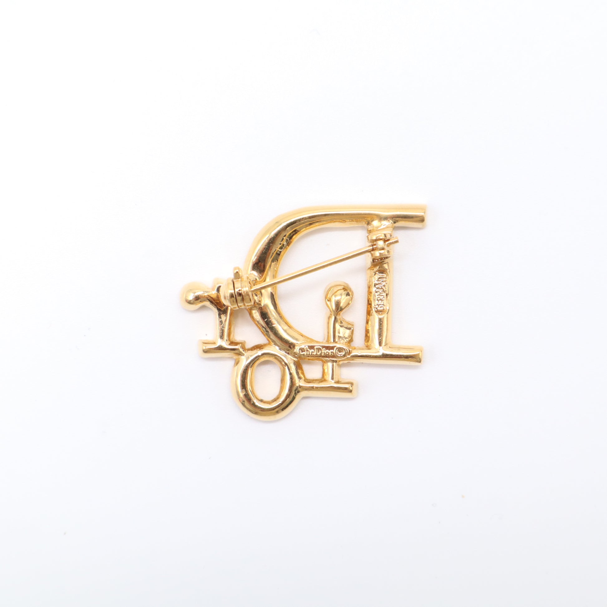 Dior Crystal Logo Brooch W21527