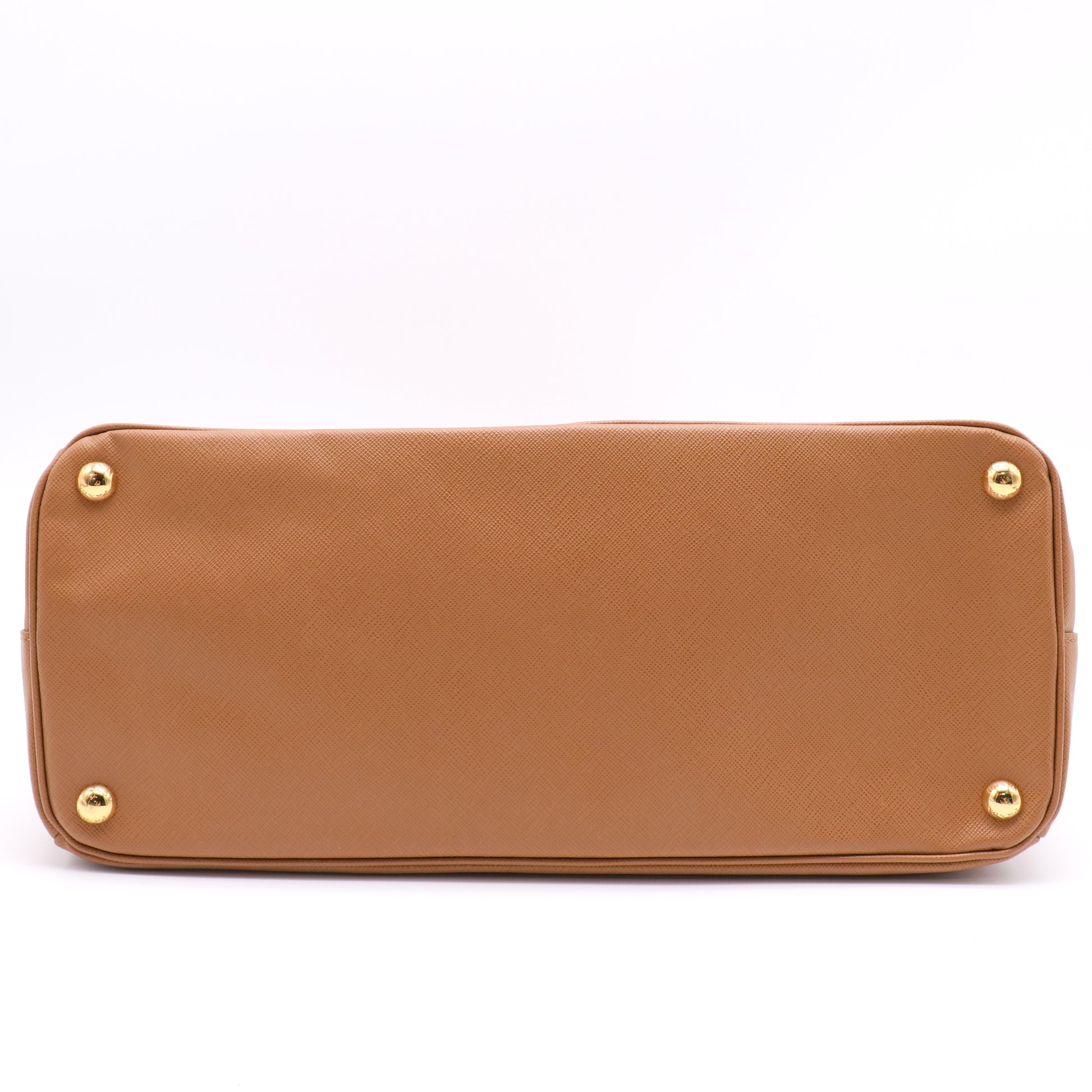 Saffiano Lux Large Double Zip Tote Caramel twins