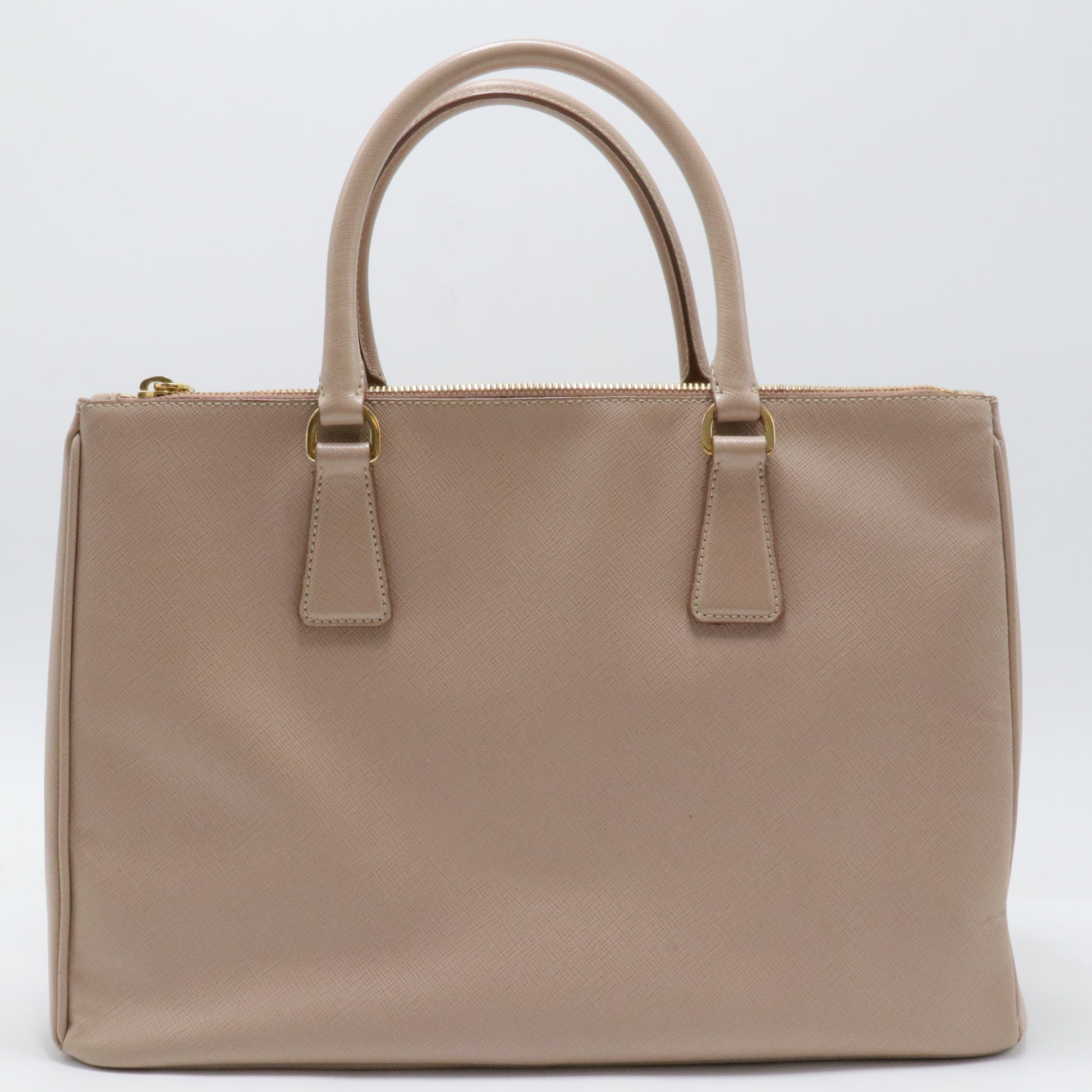 Double Zip Lux Tote Saffiano Leather Large