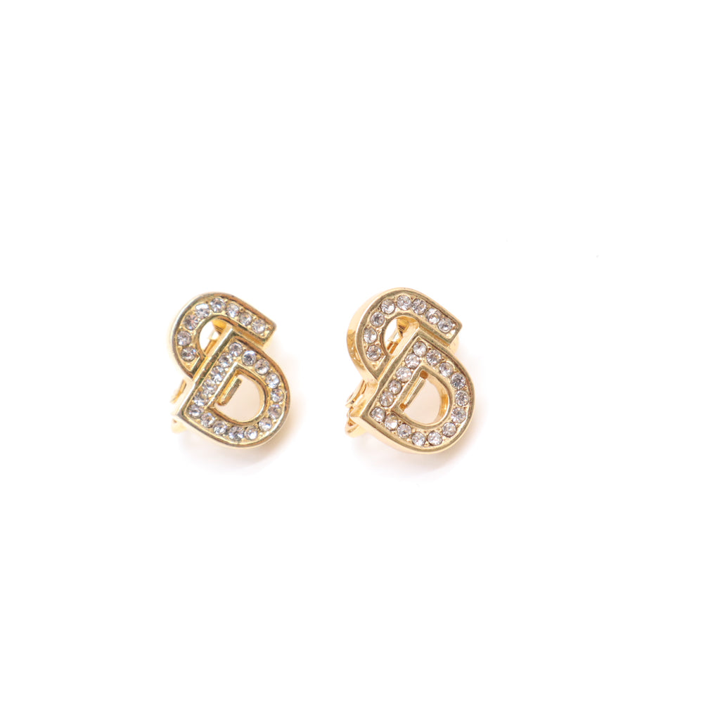Dior Crystal CD Clip On Earrings W21531