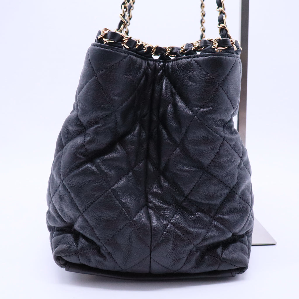 Calfskin Quilted Small Chain Me Tote twins
