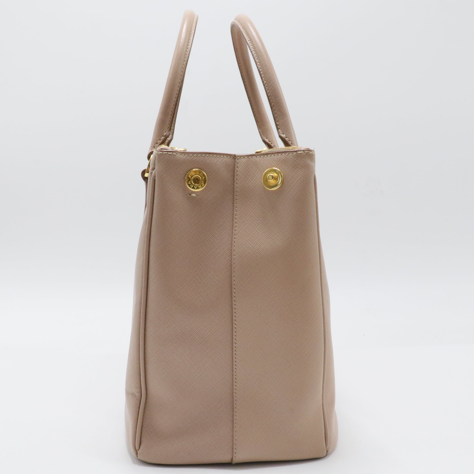 Double Zip Lux Tote Saffiano Leather Large