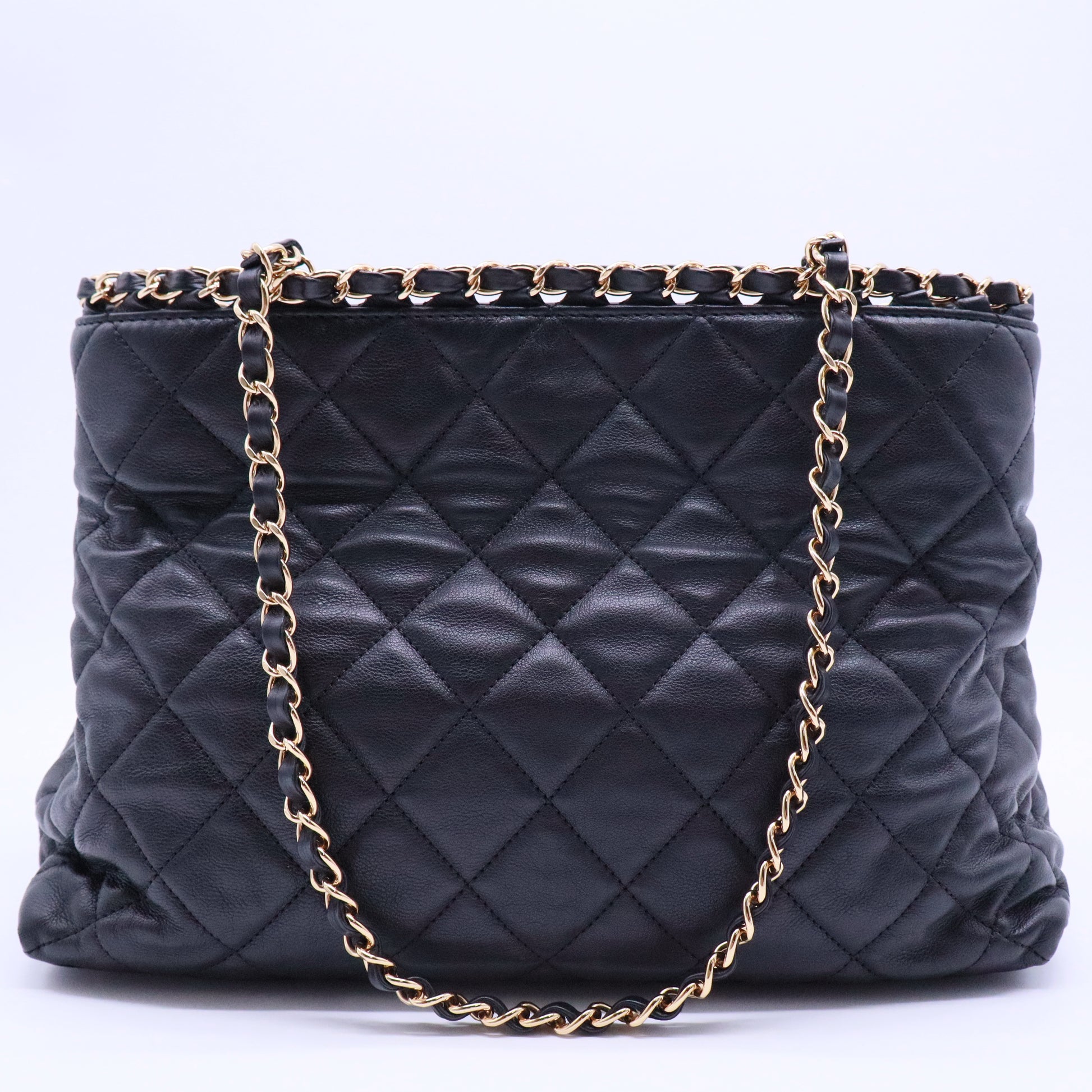 Calfskin Quilted Small Chain Me Tote twins