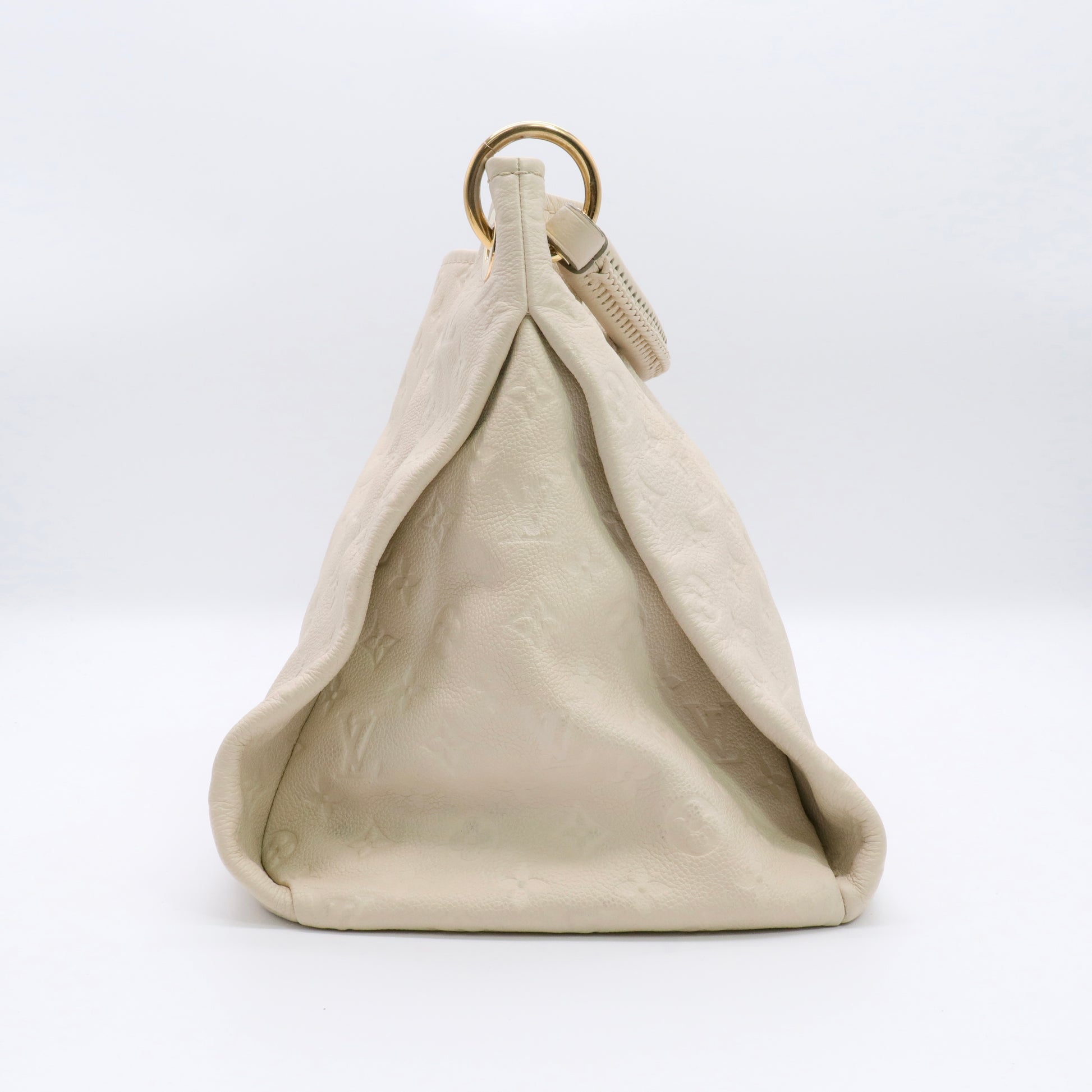 Artsy MM Handbag Monogram Leather Neige Women LV twins