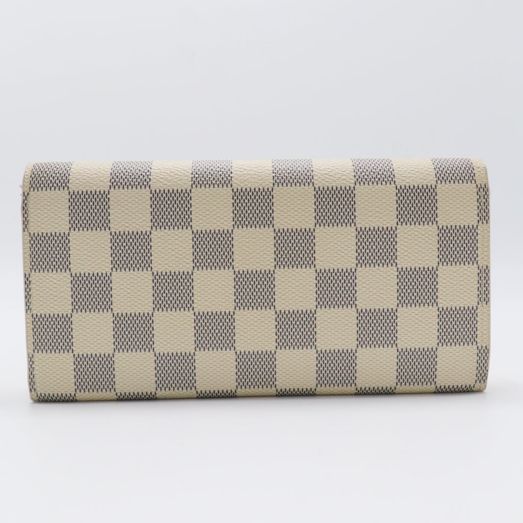 Louis Vuitton  Damier Azur Emilie Wallet Rose Ballerine