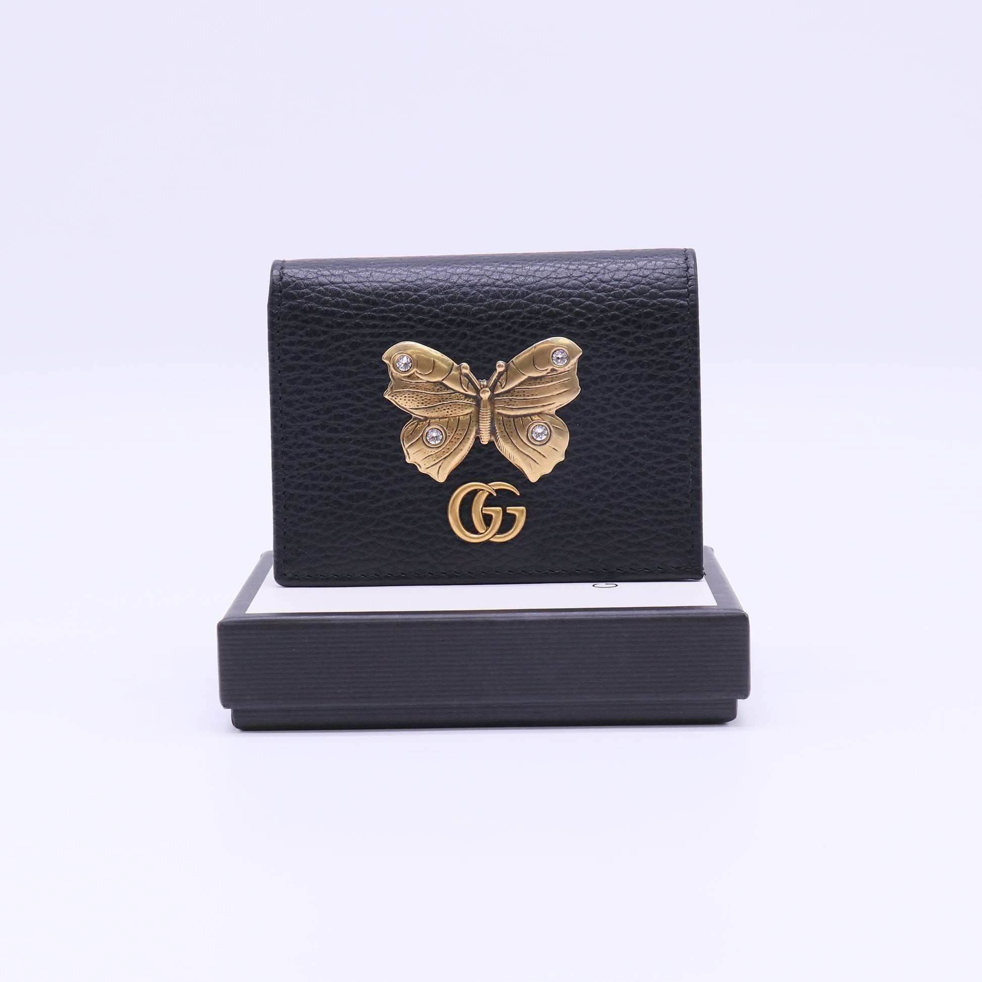 Double G Logo Leather Compact Wallet W21883