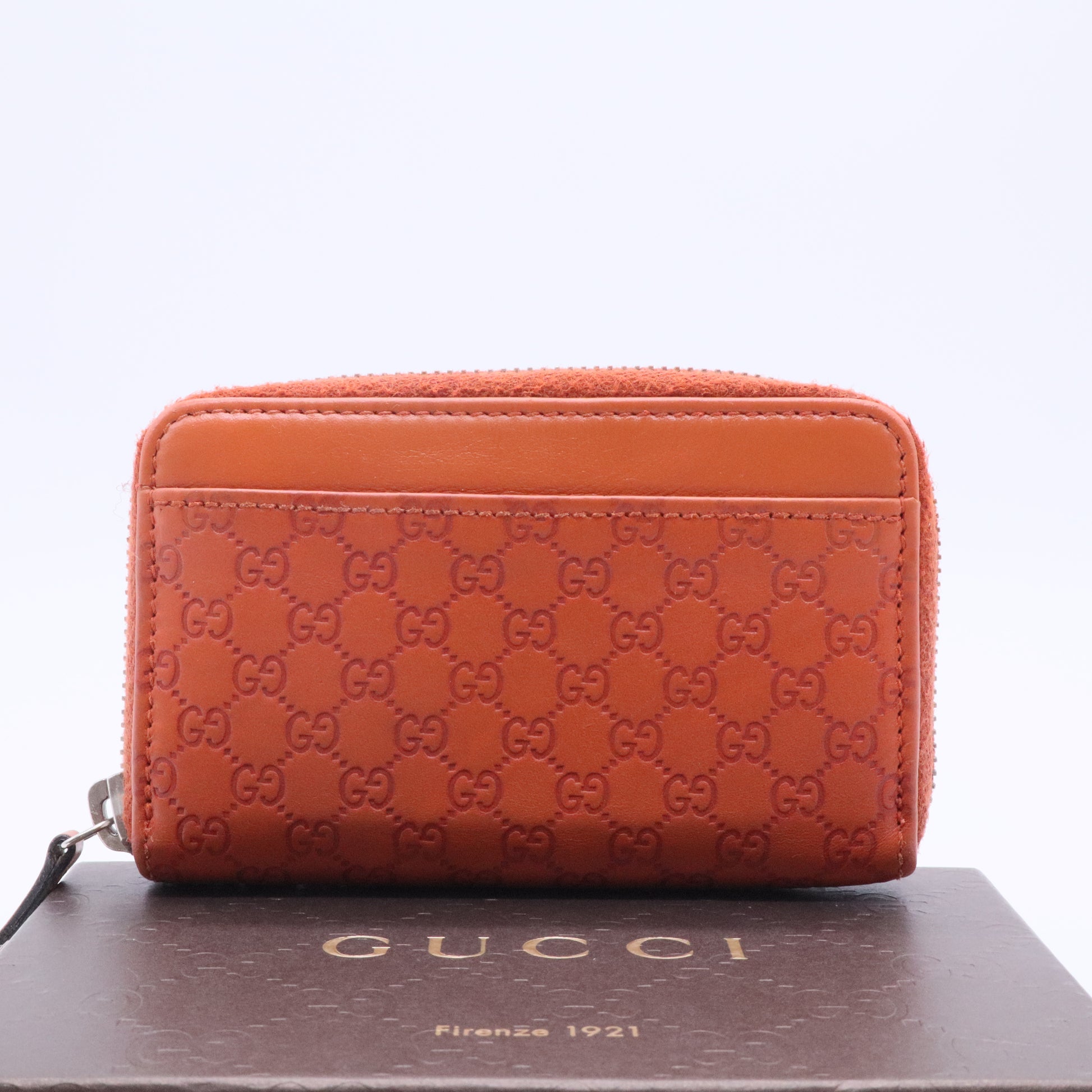 Microguccissima leather zip-around coin purse