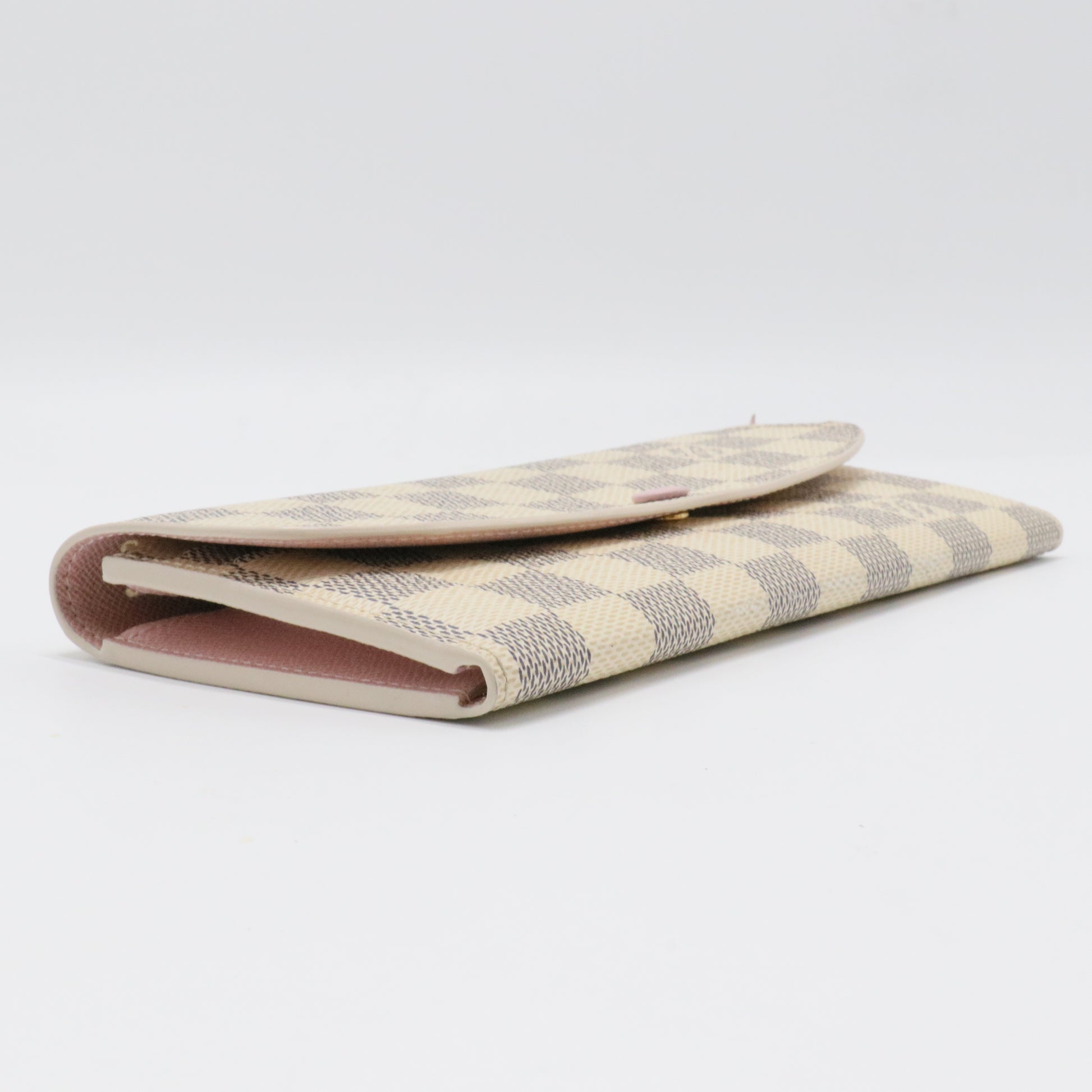 Louis Vuitton  Damier Azur Emilie Wallet Rose Ballerine