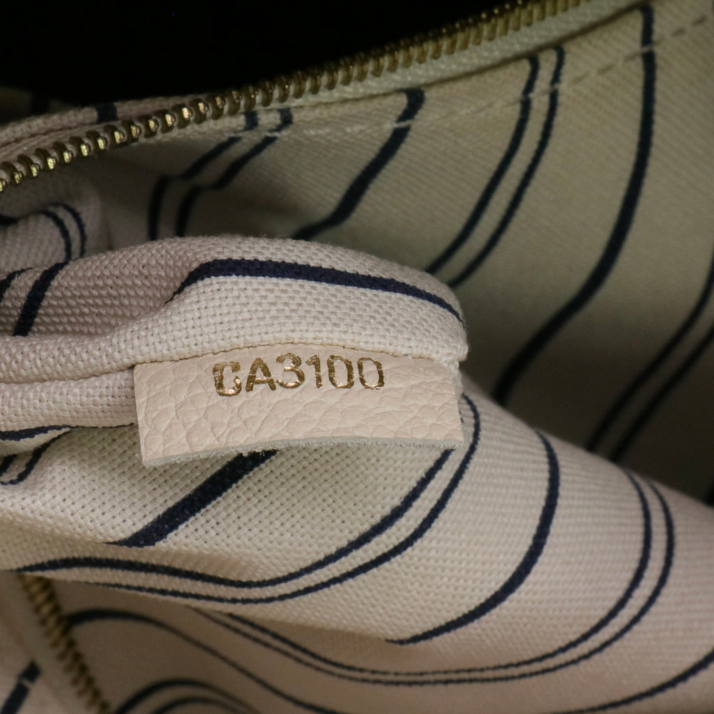 Artsy MM Handbag Monogram Leather Neige Women LV twins