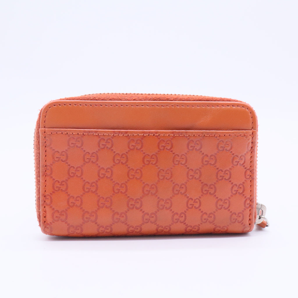 Microguccissima leather zip-around coin purse