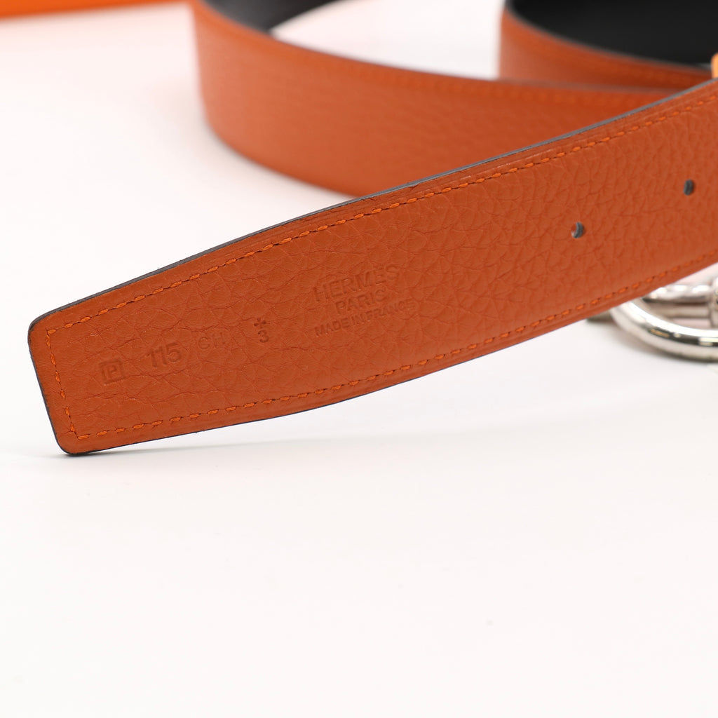 Hermes Glenan Belt Buckle Leather Strap Twins LDZ504