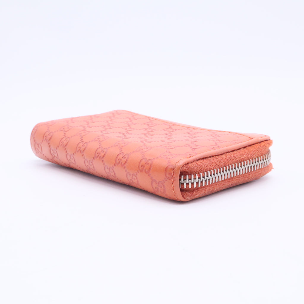 Microguccissima leather zip-around coin purse