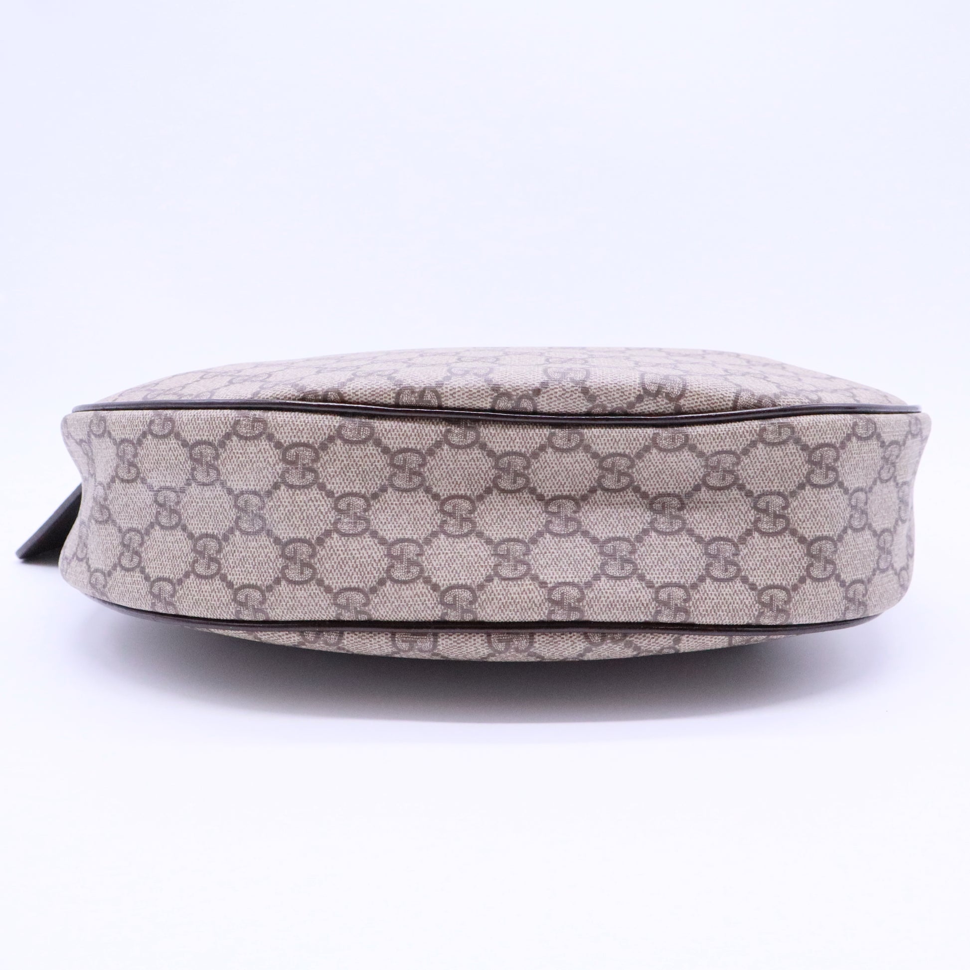 Ophidia small shoulder bag in beige and brown