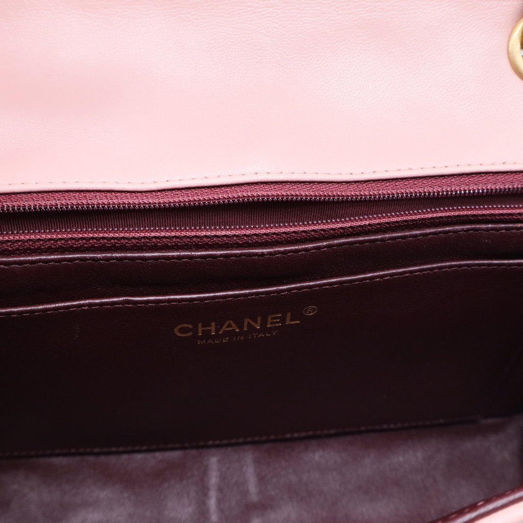 Pink Medium Lambskin Two Tone Day Flap B20258