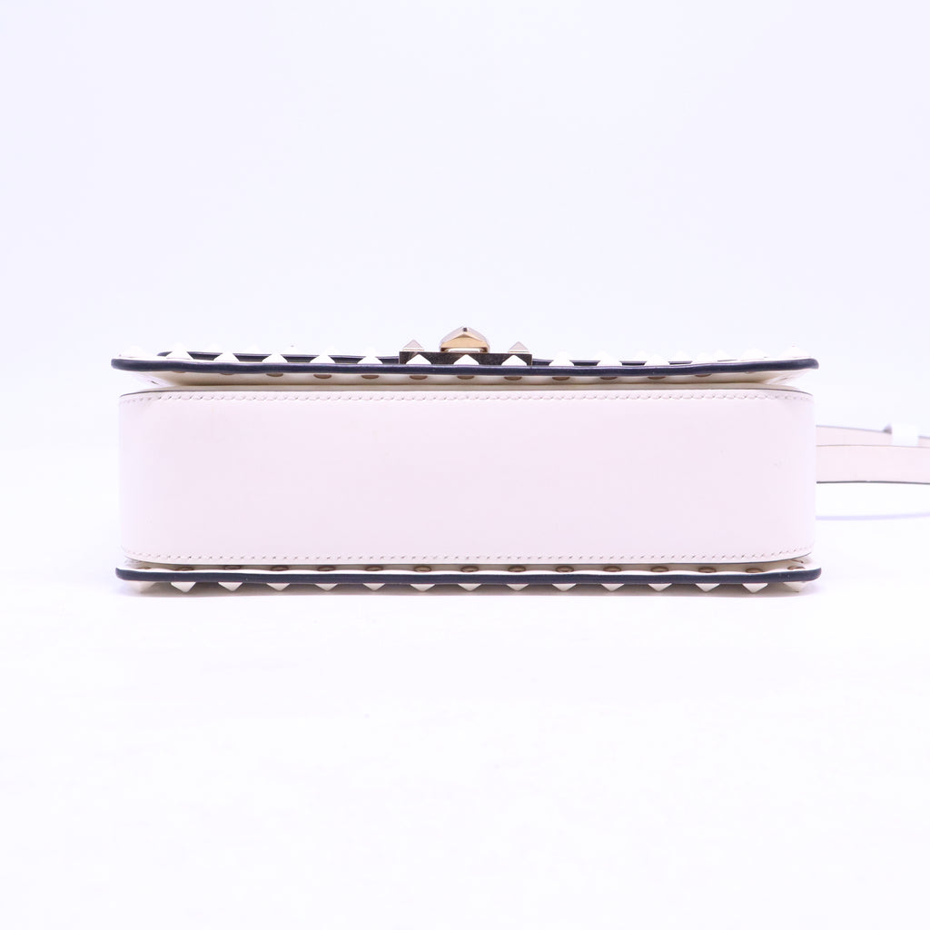 Valentino Rockstud White Leather Shoulder Bags B21198