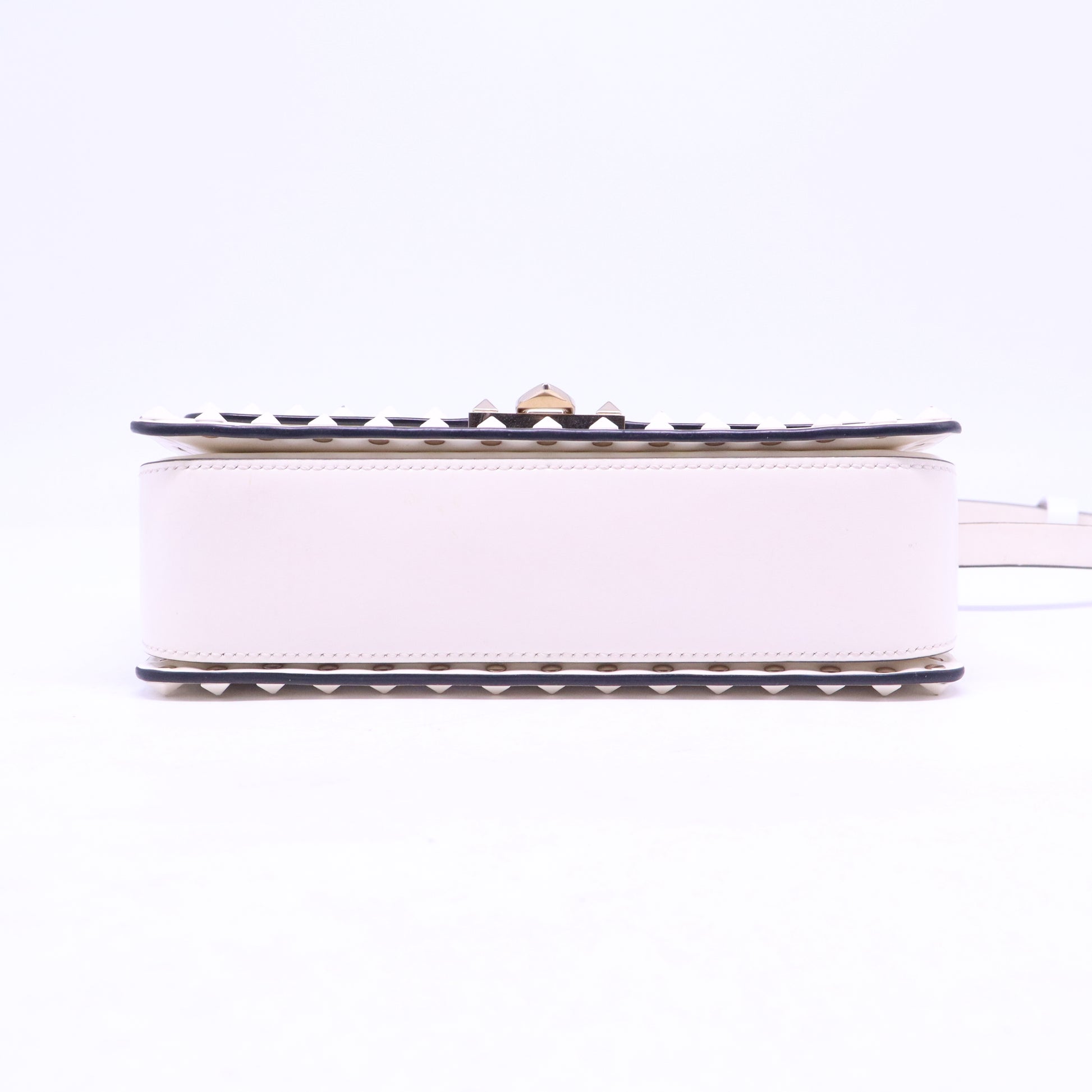 Valentino Rockstud White Leather Shoulder Bags B21198