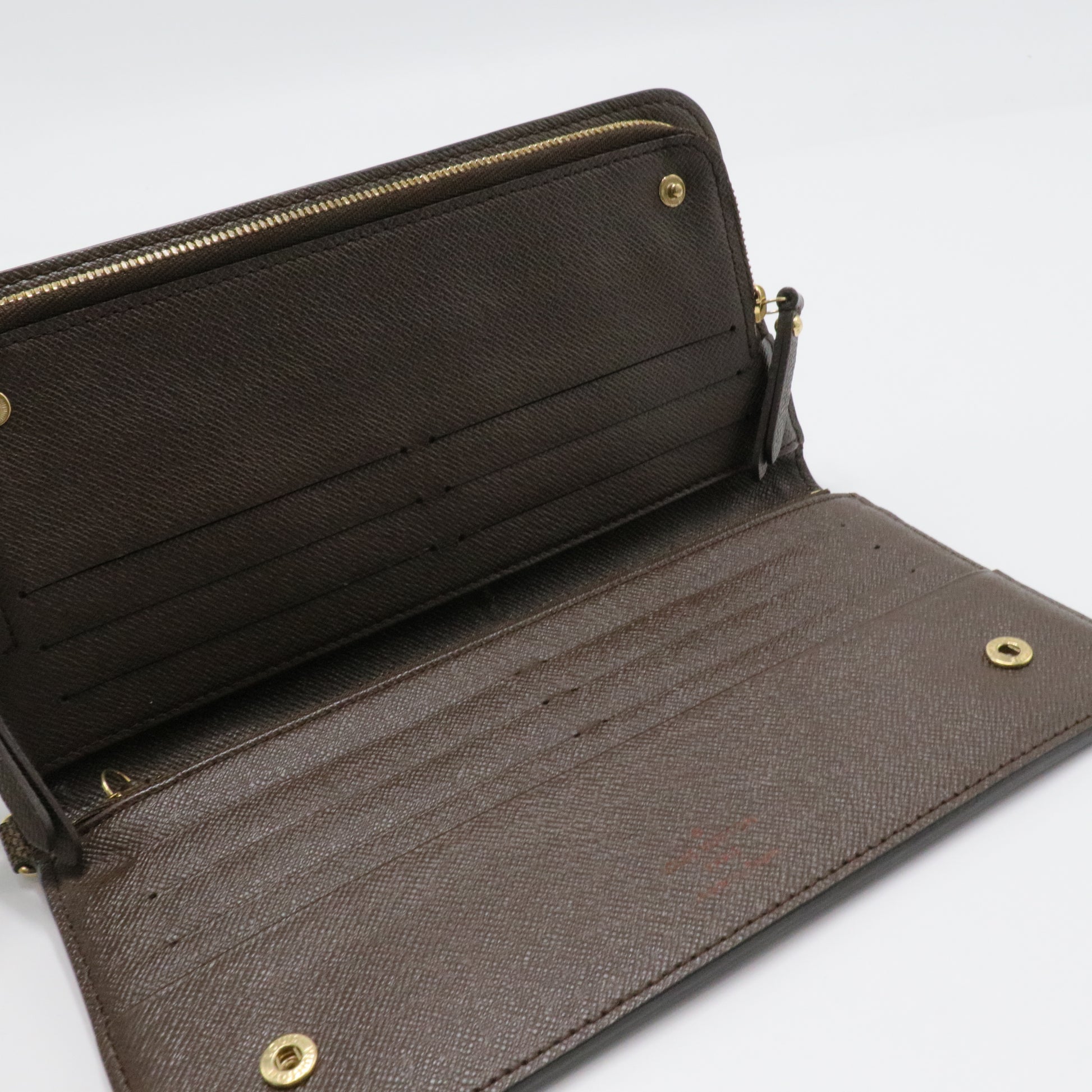 Damier Ebene Pattern Coated Canvas Zippy Wallet