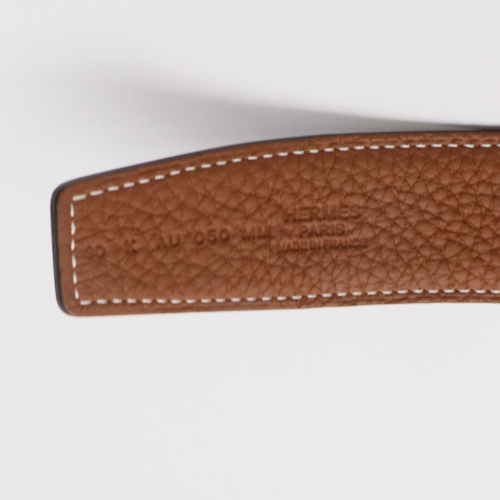 Hermes H au Carre Belt Buckle Leather Strap Twins LDZ503