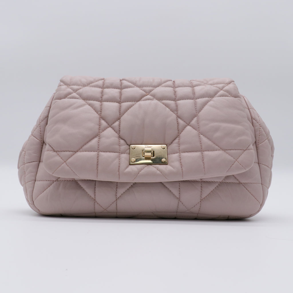 Pink Cannage Milly La Foret Shoulder Bag twins
