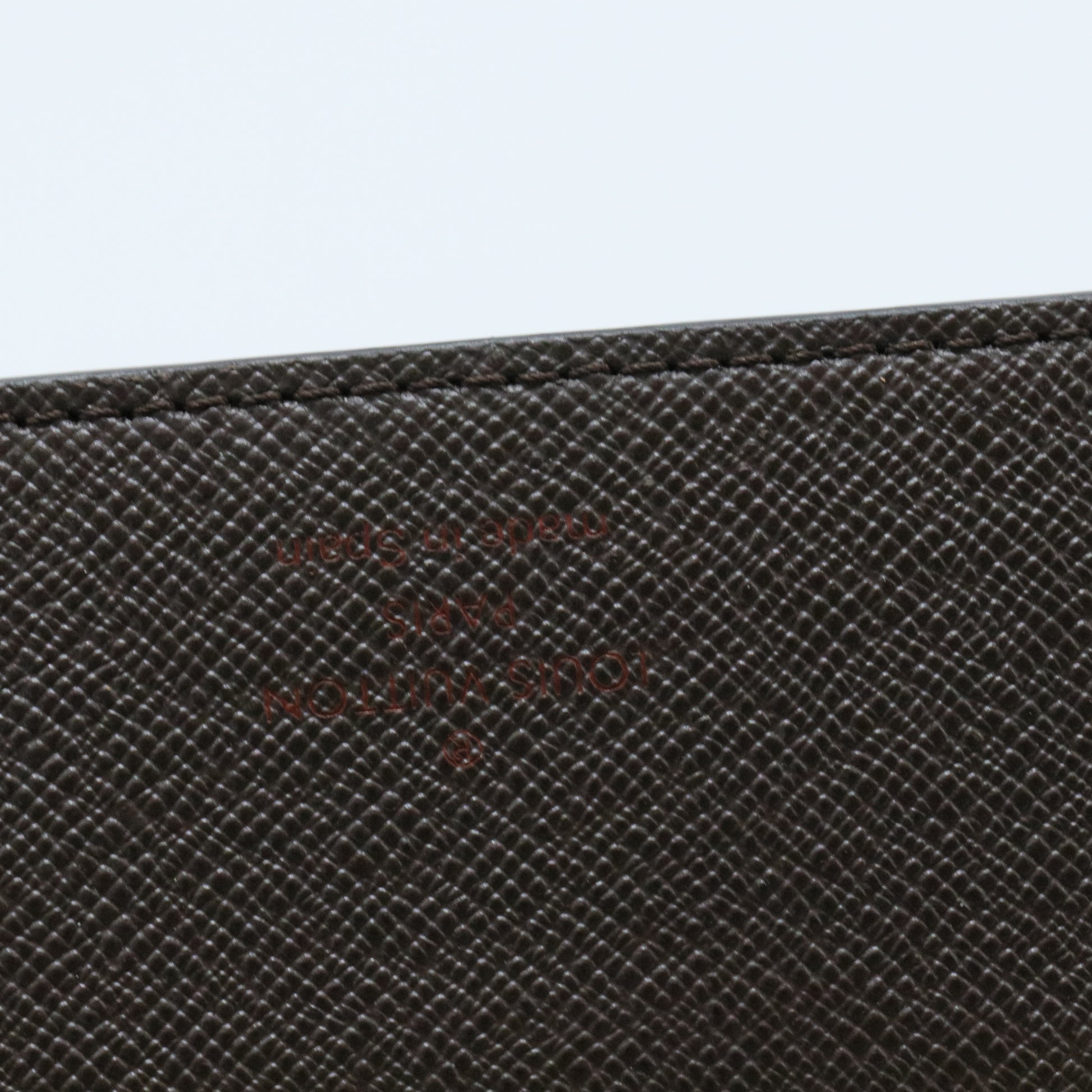 Damier Ebene Pattern Coated Canvas Zippy Wallet
