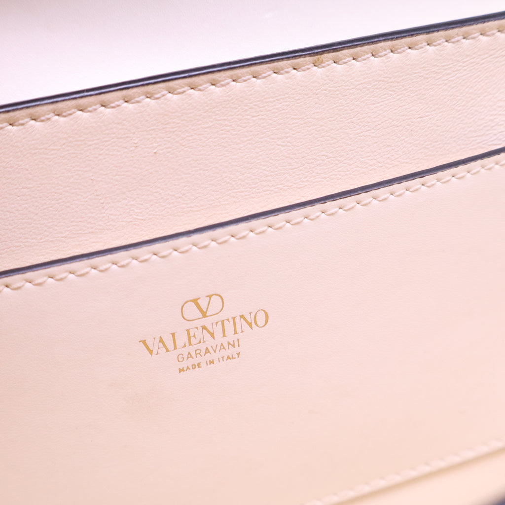Valentino Rockstud White Leather Shoulder Bags B21198