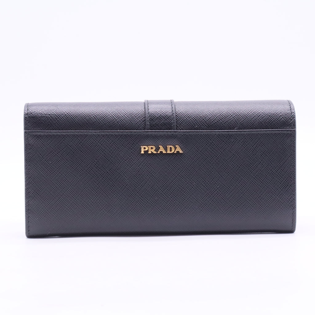 Saffiano Metal Leather Continental Wallet