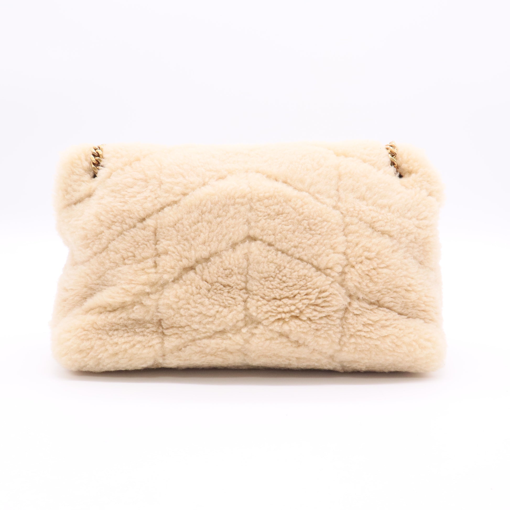 Saint Laurent Small Monogram Shearling Puffer Bag Twins