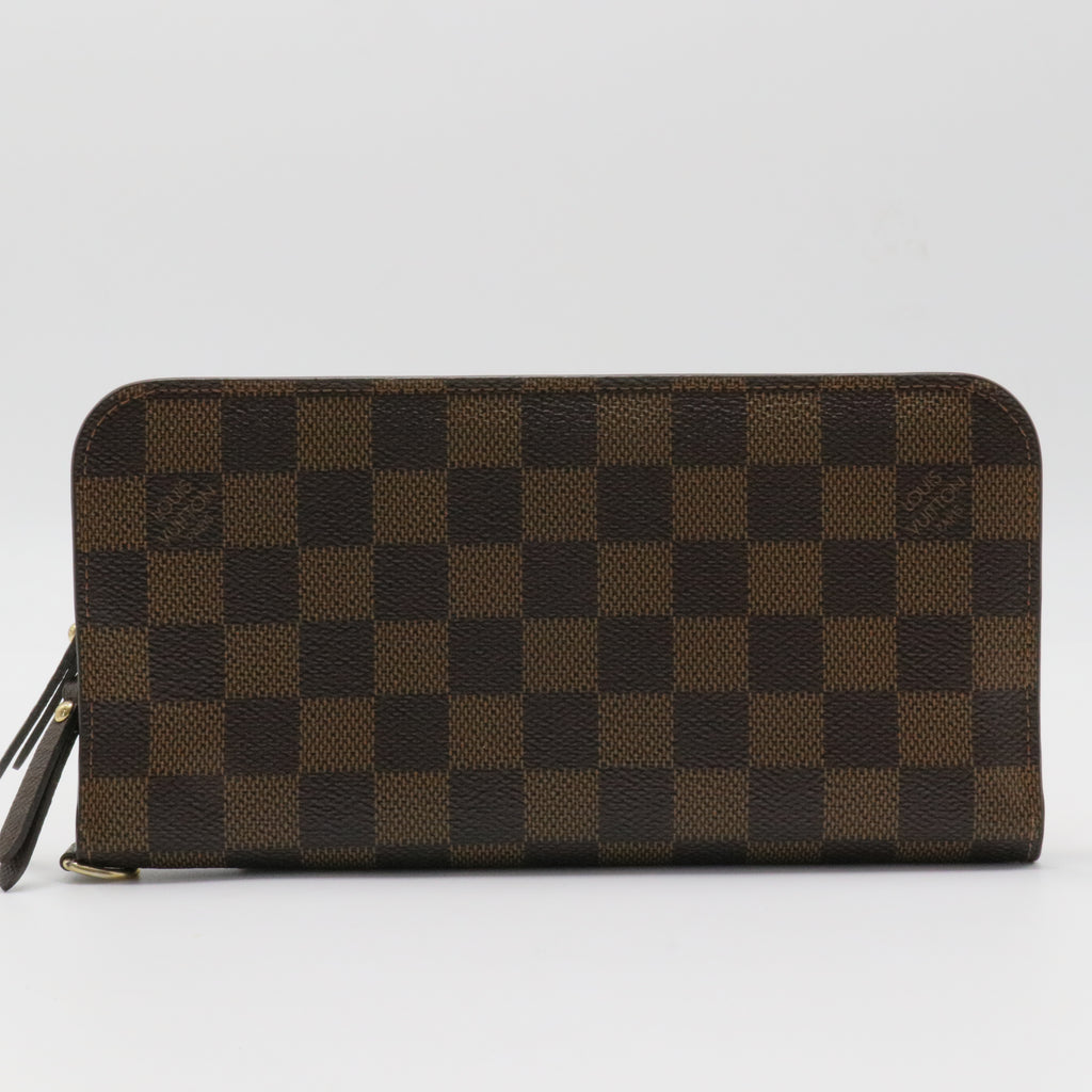 Damier Ebene Pattern Coated Canvas Zippy Wallet