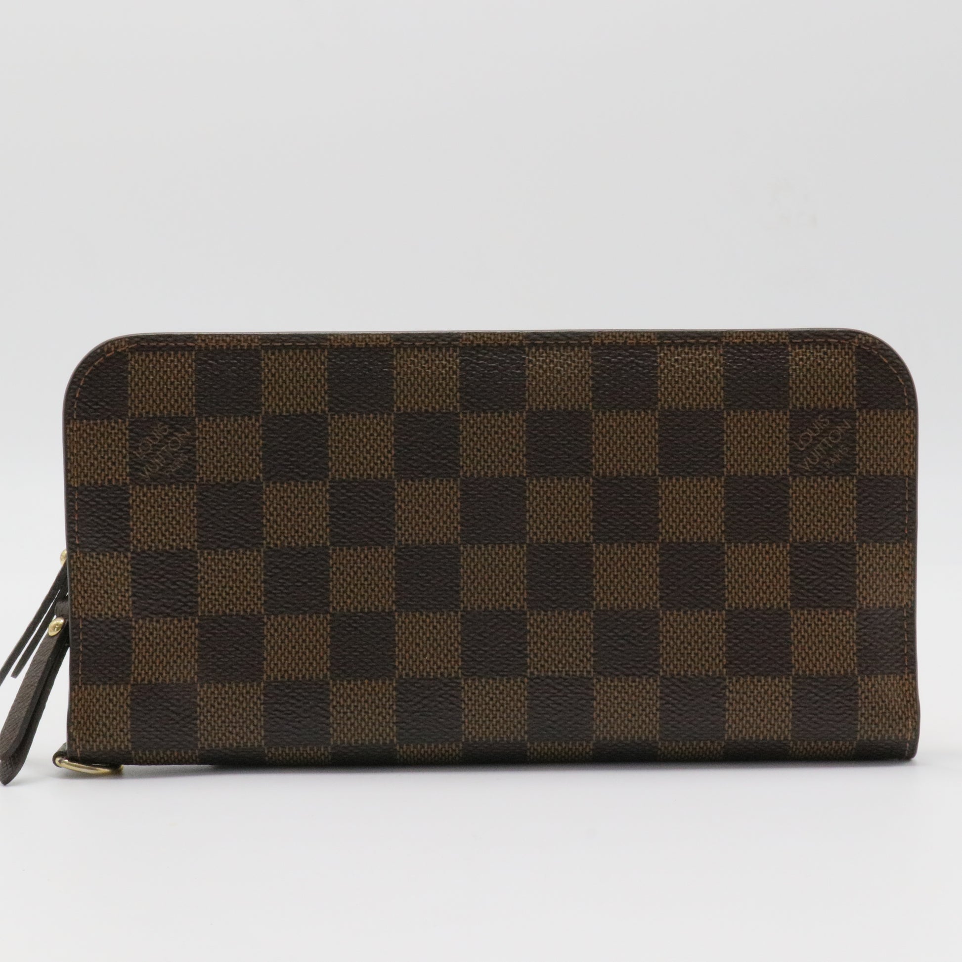 Damier Ebene Pattern Coated Canvas Zippy Wallet