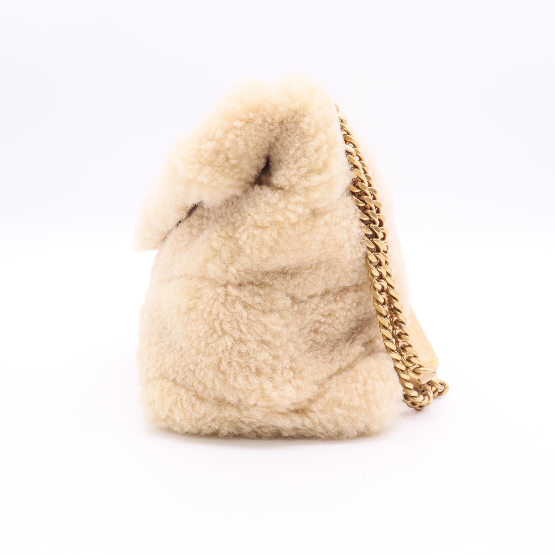 Saint Laurent Small Monogram Shearling Puffer Bag Twins