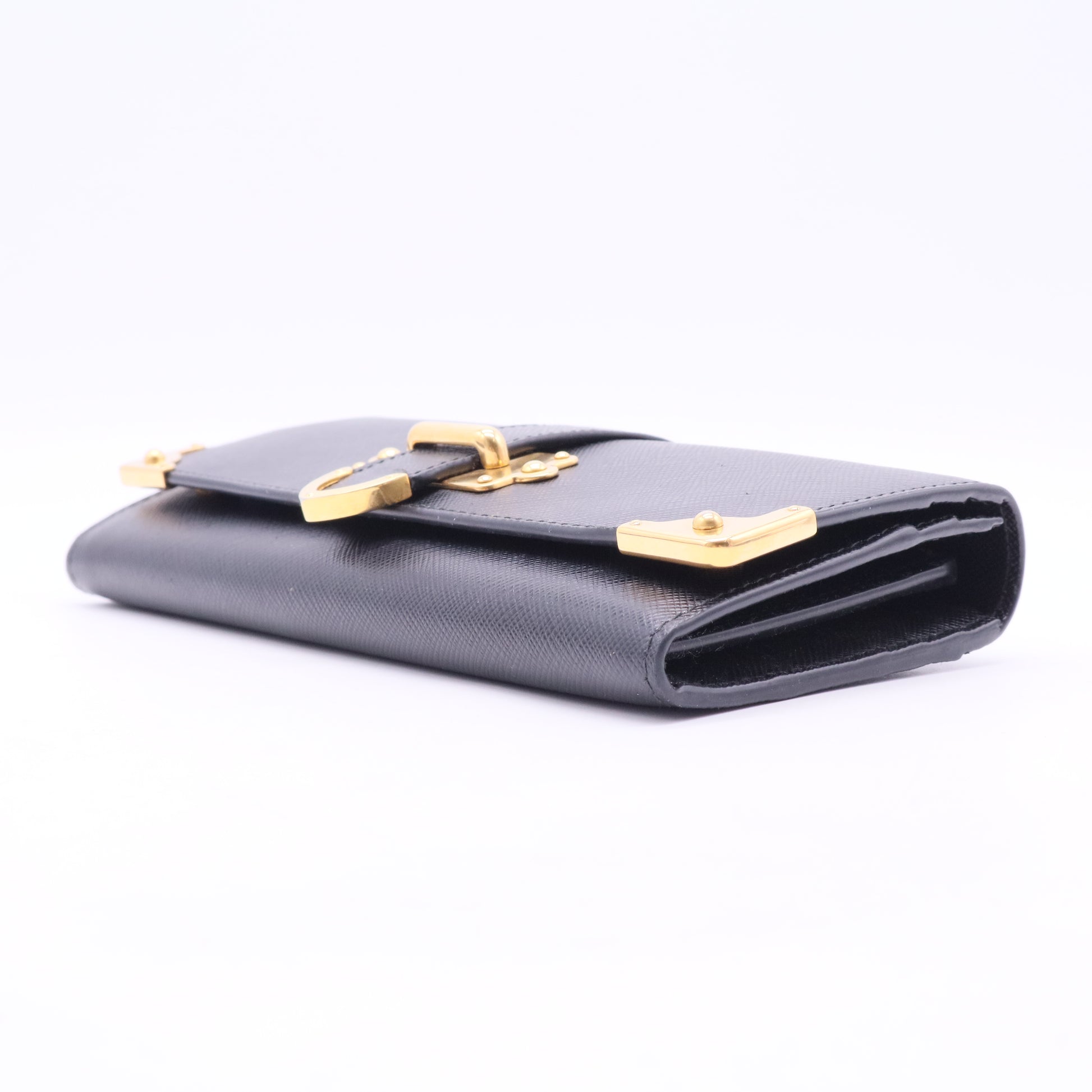Saffiano Metal Leather Continental Wallet