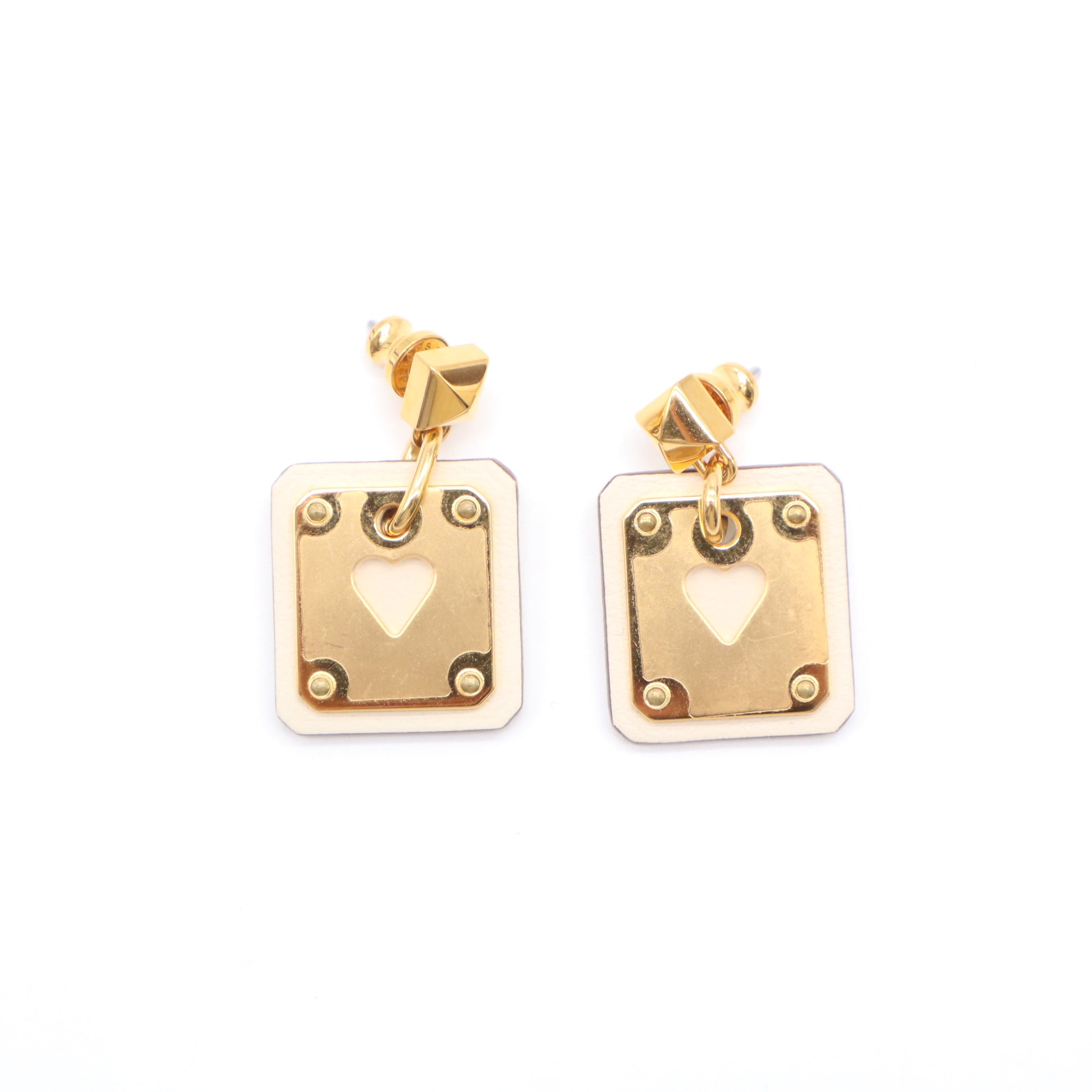 Hermes As de Coeur Pendant Drop Earrings W21542
