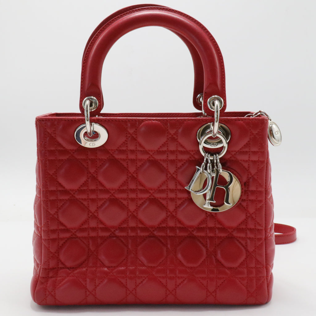 Lady Dior Bag Cannage Quilt Lambskin Medium