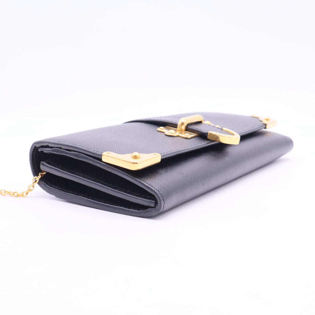 Saffiano Metal Leather Continental Wallet