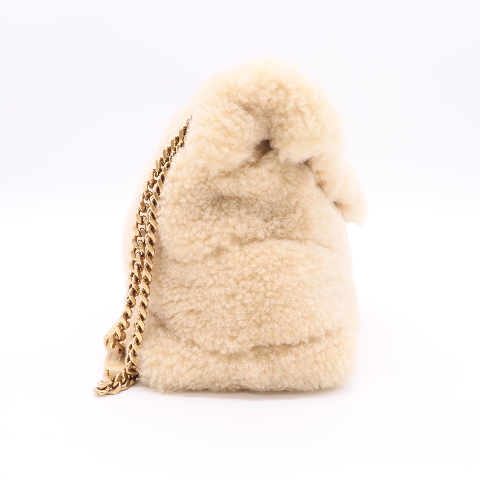 Saint Laurent Small Monogram Shearling Puffer Bag Twins