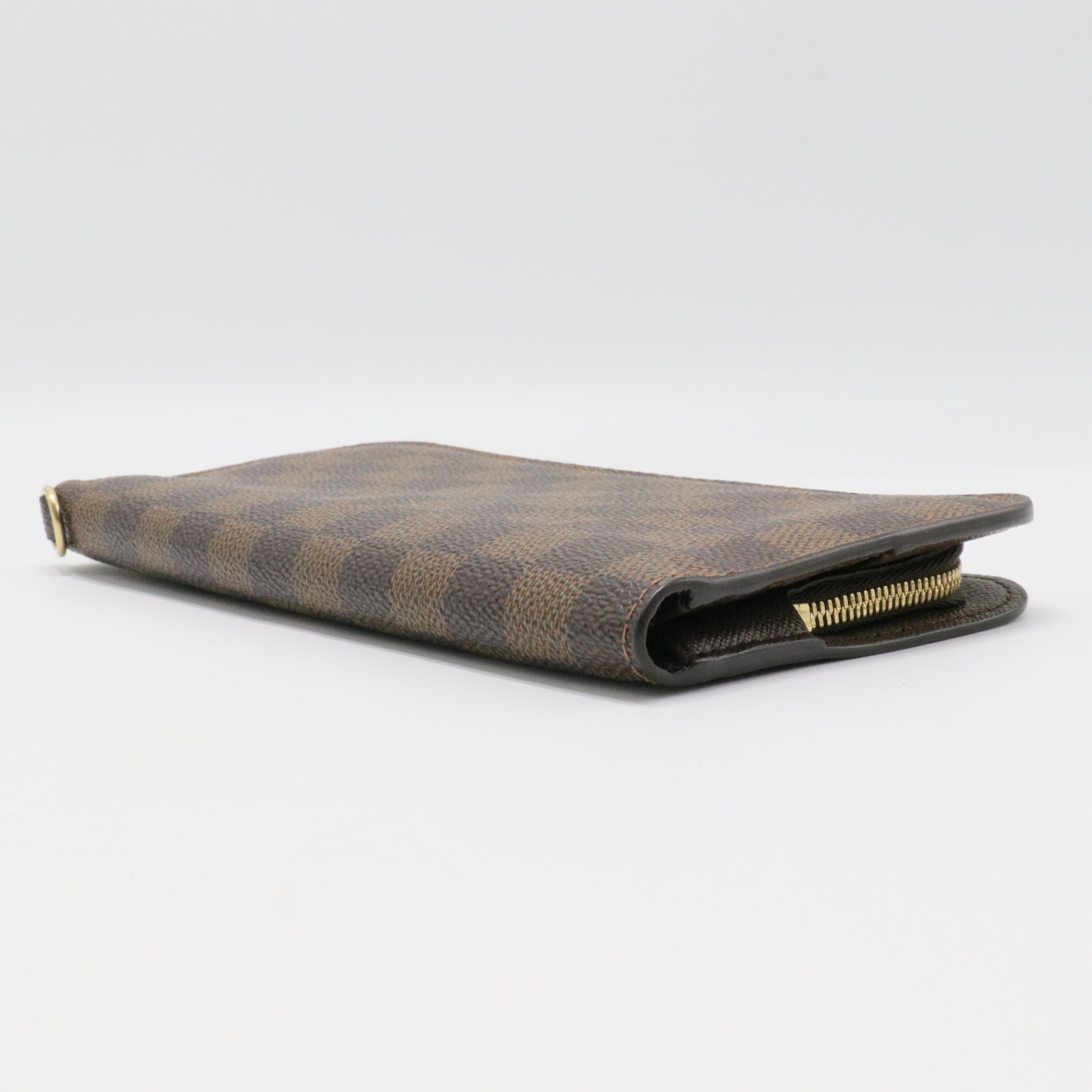 Damier Ebene Pattern Coated Canvas Zippy Wallet