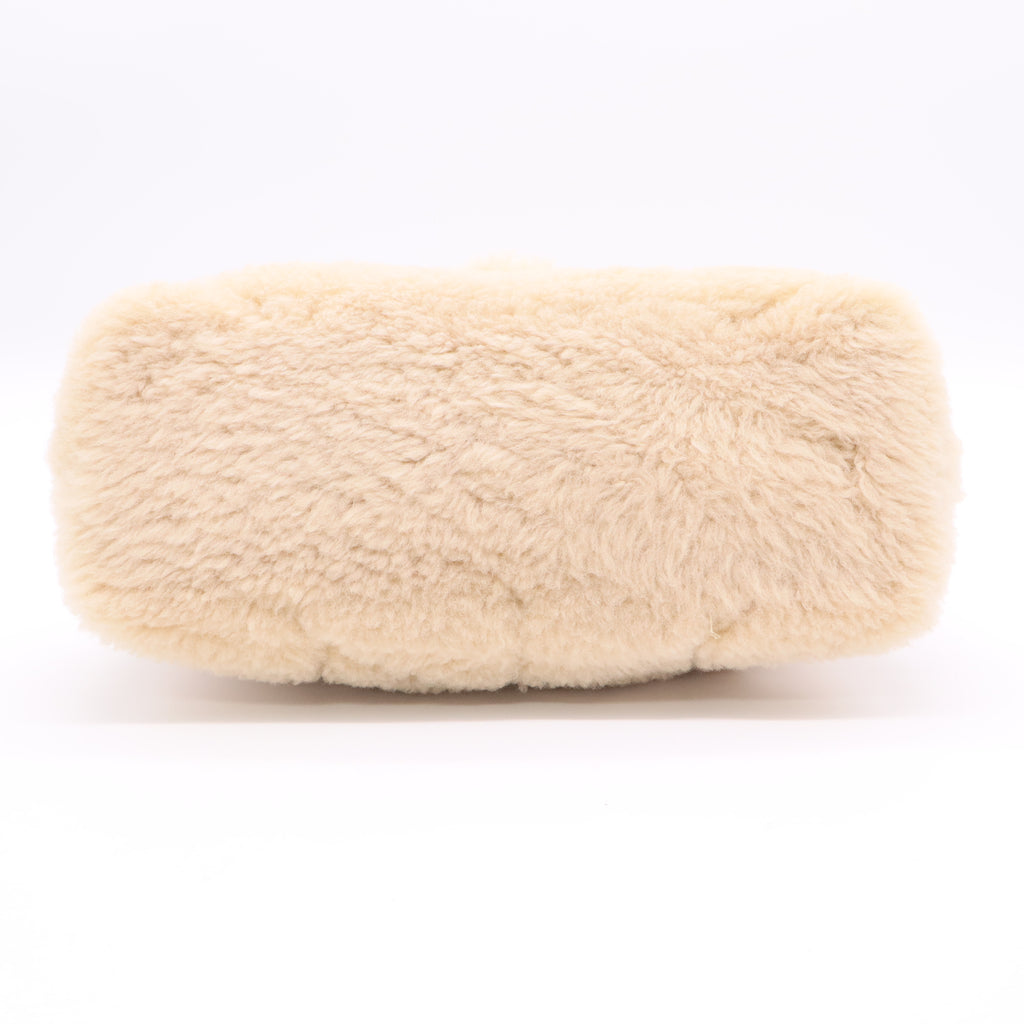 Saint Laurent Small Monogram Shearling Puffer Bag Twins
