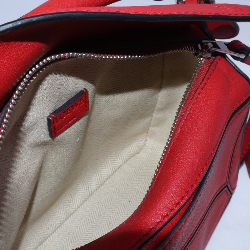 Calfskin Mini Puzzle Bag Pomodoro B20716