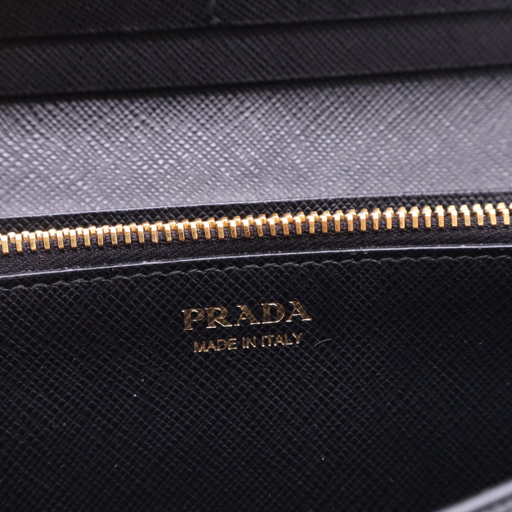 Saffiano Metal Leather Continental Wallet