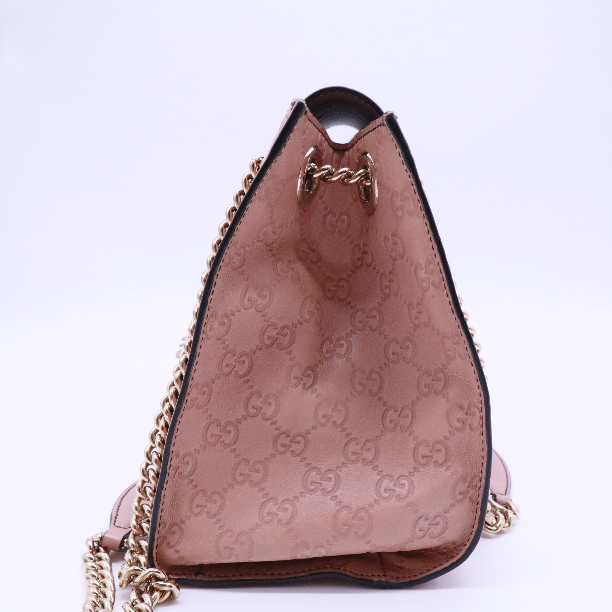 Emily Chain Flap Shoulder Bag Guccissima Leather Large