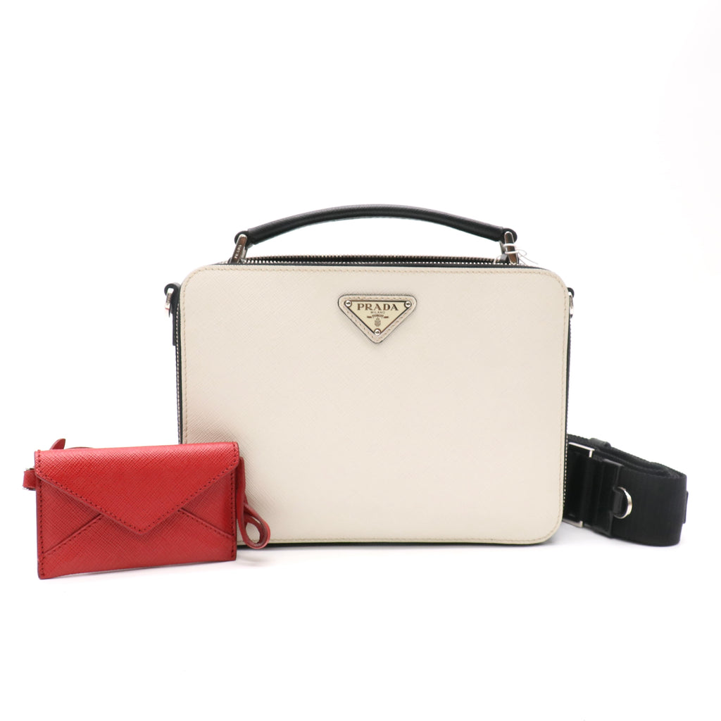 Prada Brique Saffiano Leather Bag twins LDZ477