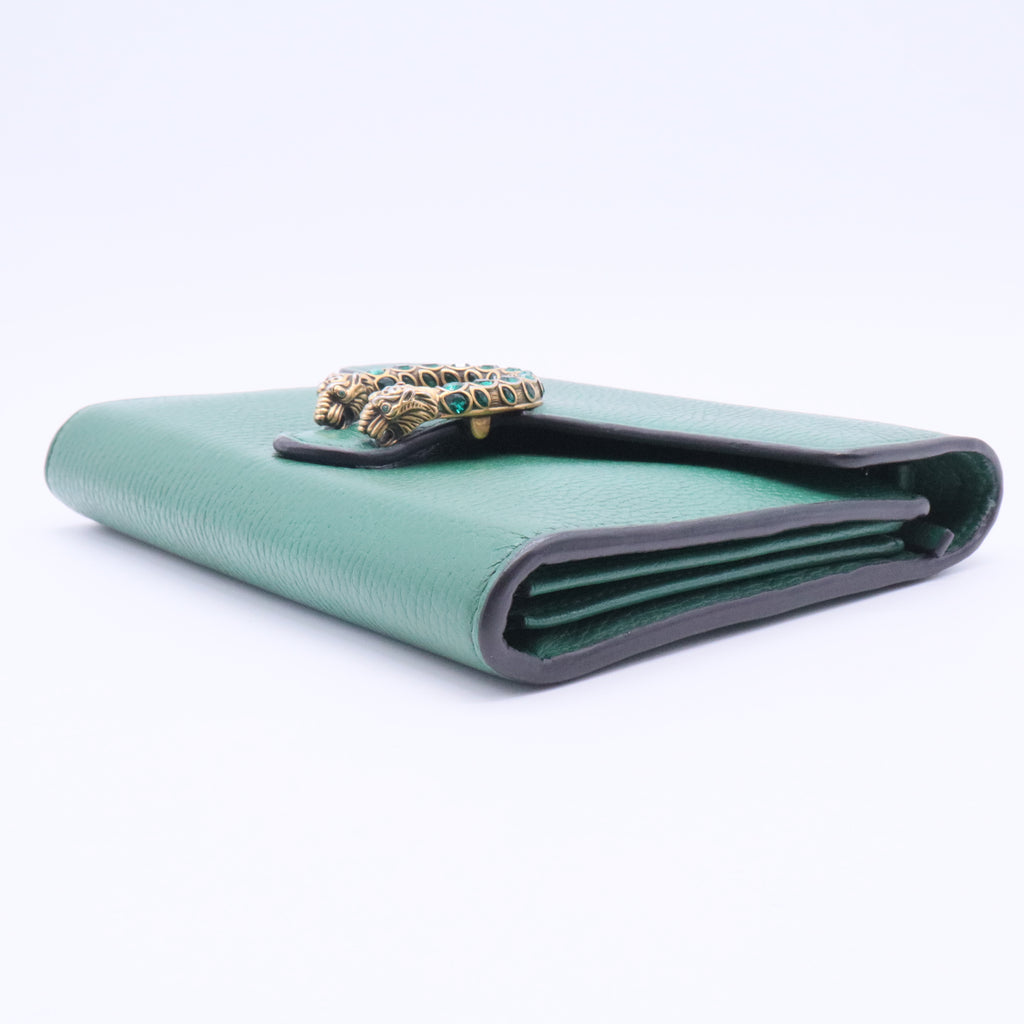 Calfskin Dionysus Chain Wallet Emerald