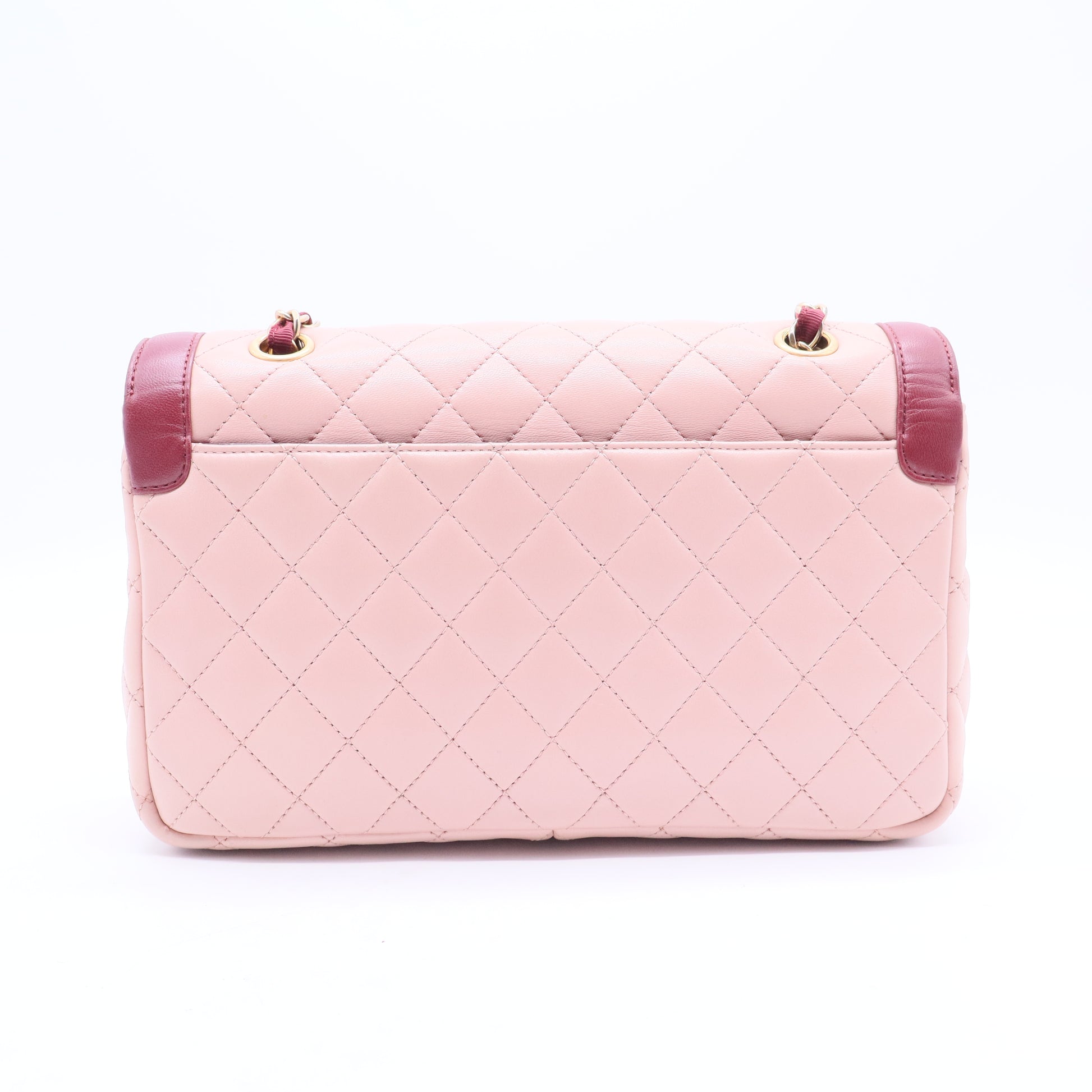 Pink Medium Lambskin Two Tone Day Flap B20258