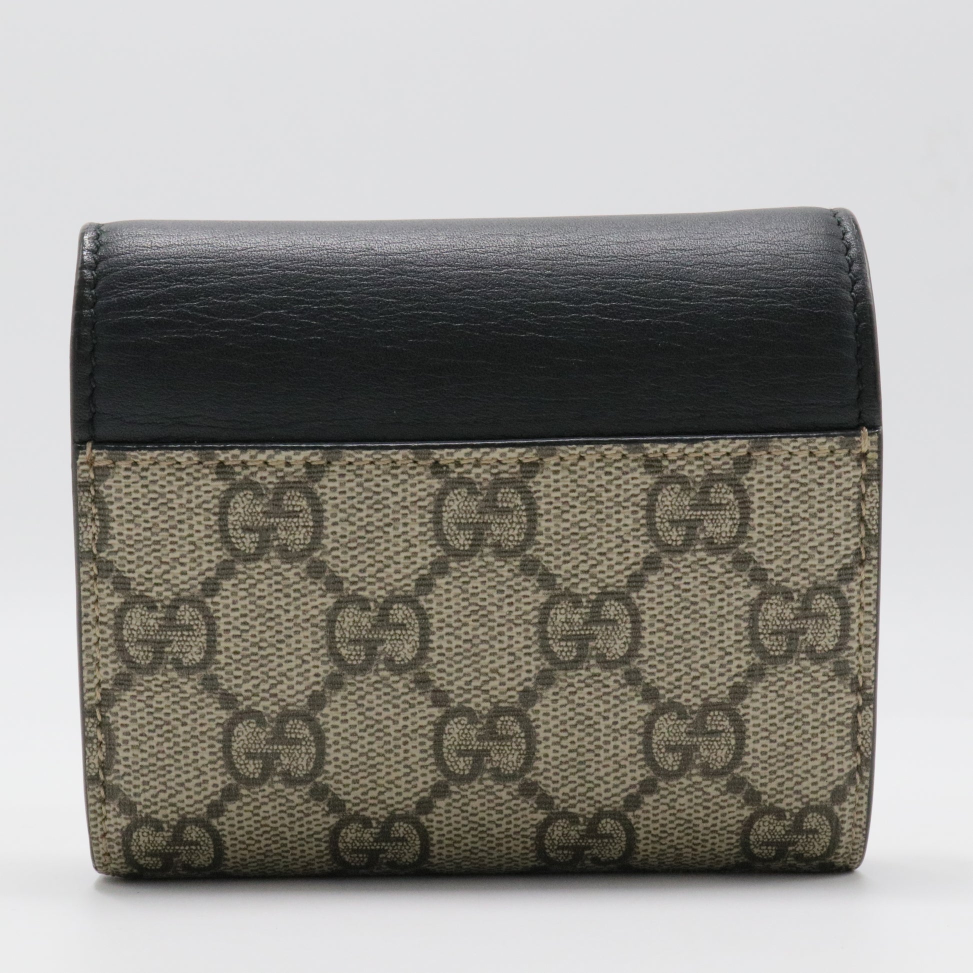 Gucci Padlock Flap Wallet GG Coated Canvas and Leather Small