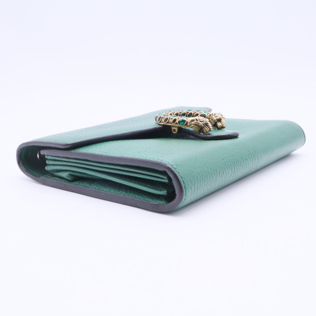 Calfskin Dionysus Chain Wallet Emerald