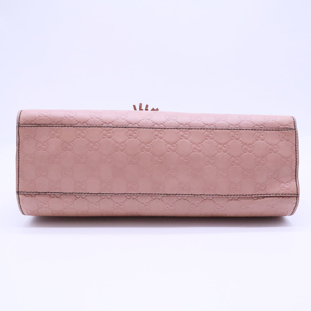 Emily Chain Flap Shoulder Bag Guccissima Leather Large