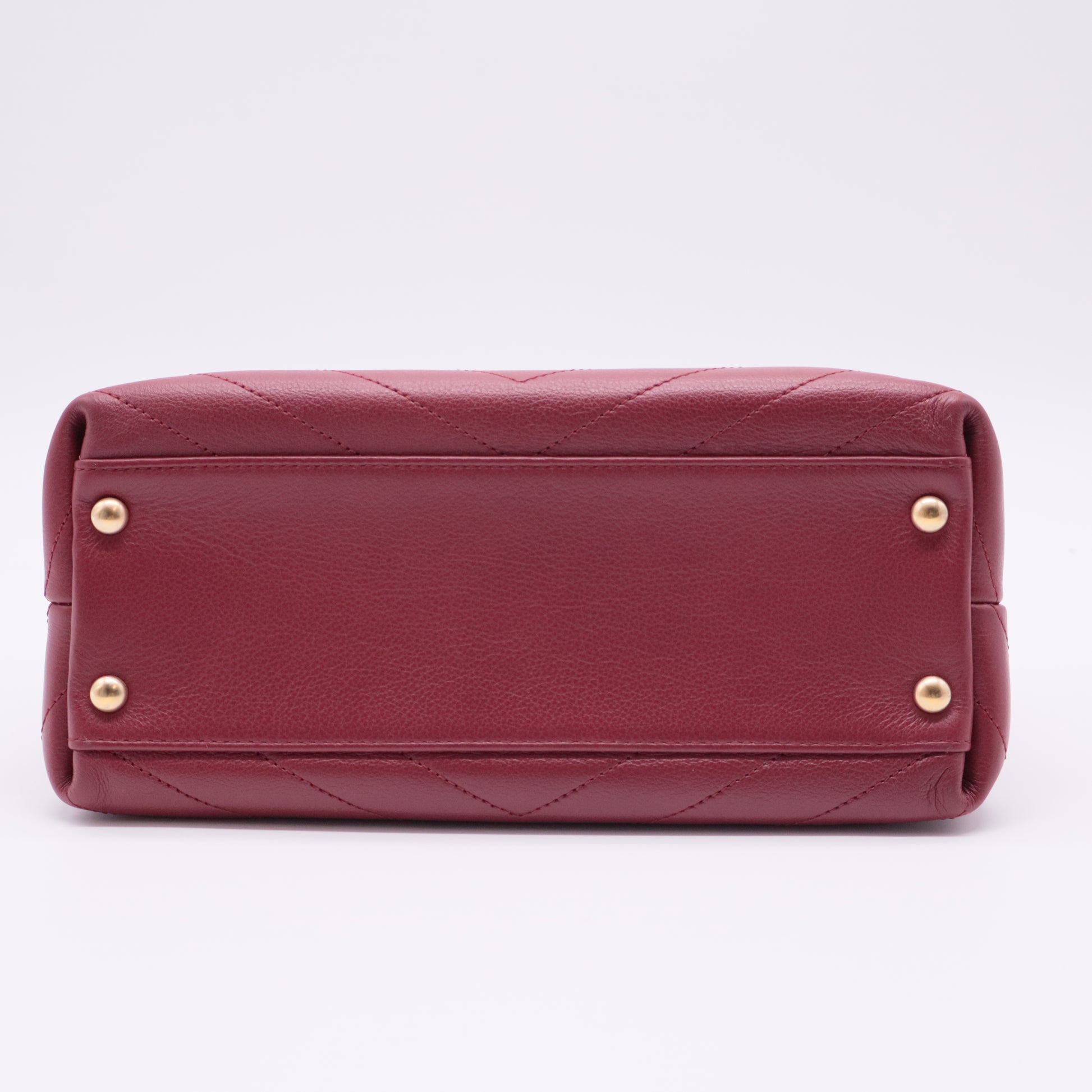 Chevron Chic Top Handle Bag Chevron Calfskin